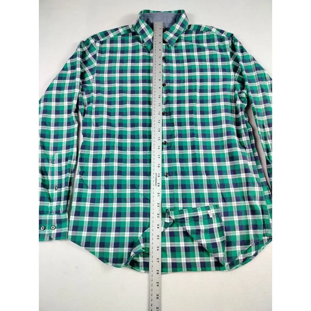Banana Republic Flannel Shirt‎ Men's Medium Green Cabincore Gorpcore Cozycore